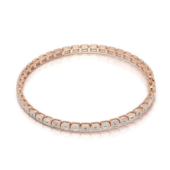 4.50 CT Emerald Cut Diamond Bezel Tennis Bracelet Jama Jewels