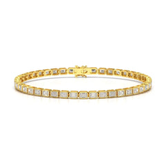 4.50 CT Bezel Emerald Cut Diamond Tennis Bracelet Jama Jewels
