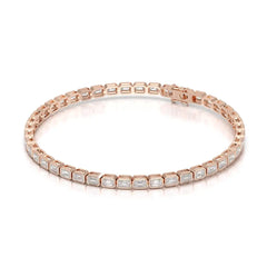 4.50 CT Emerald Cut Diamond Bezel Tennis Bracelet Jama Jewels