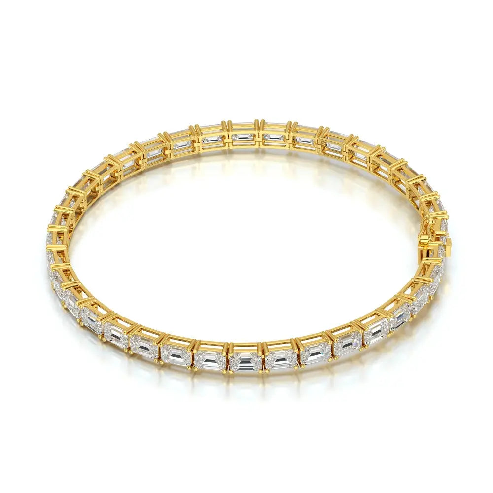 12.25 CT Emerald Cut Diamond Tennis Bracelet Jama Jewels