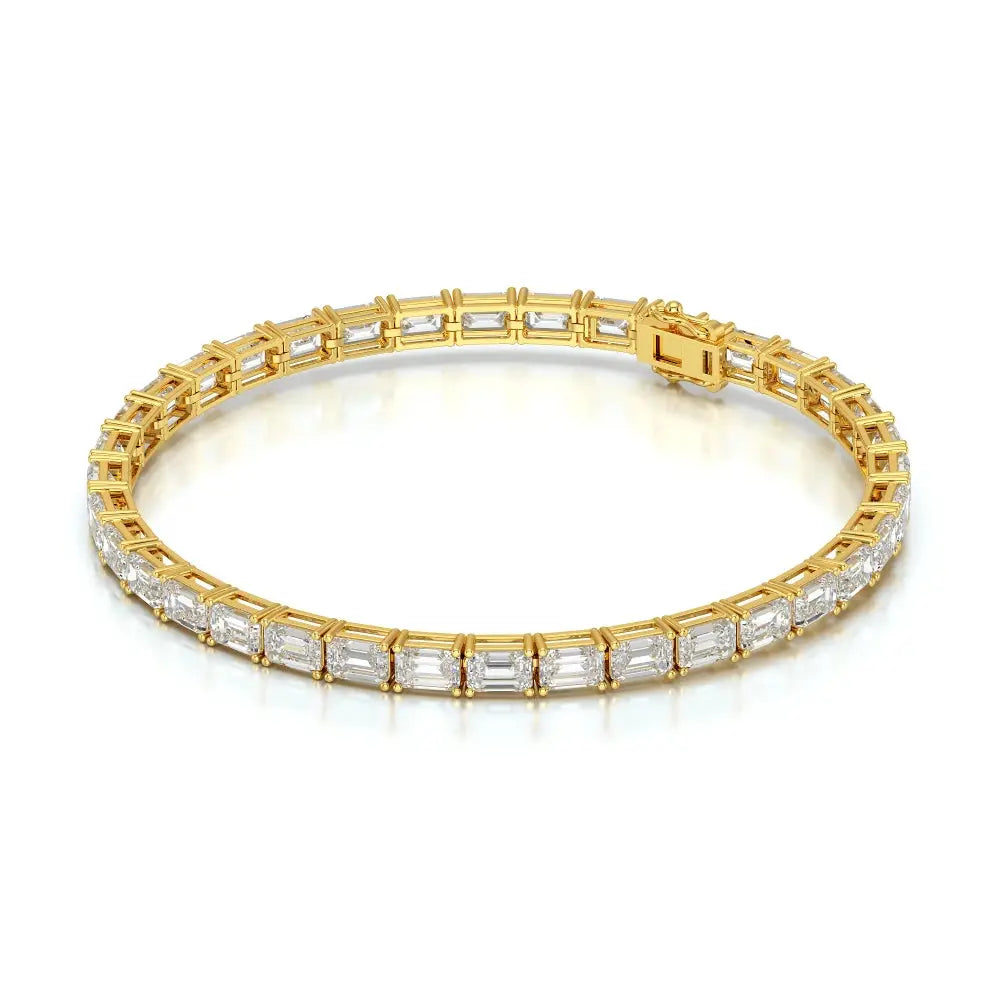 12.25 CT Emerald Cut Diamond Tennis Bracelet Jama Jewels
