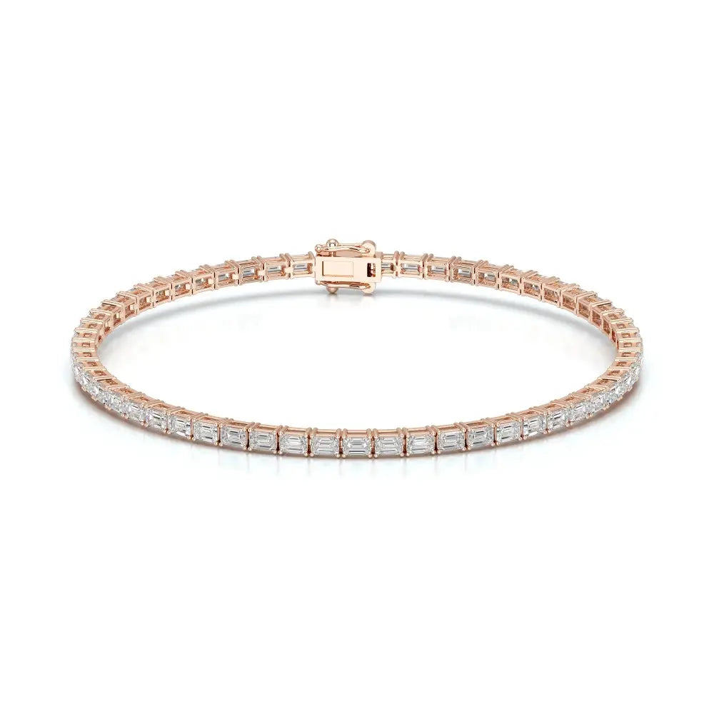 3.85 CT Emerald Cut Diamond Tennis Bracelet Jama Jewels