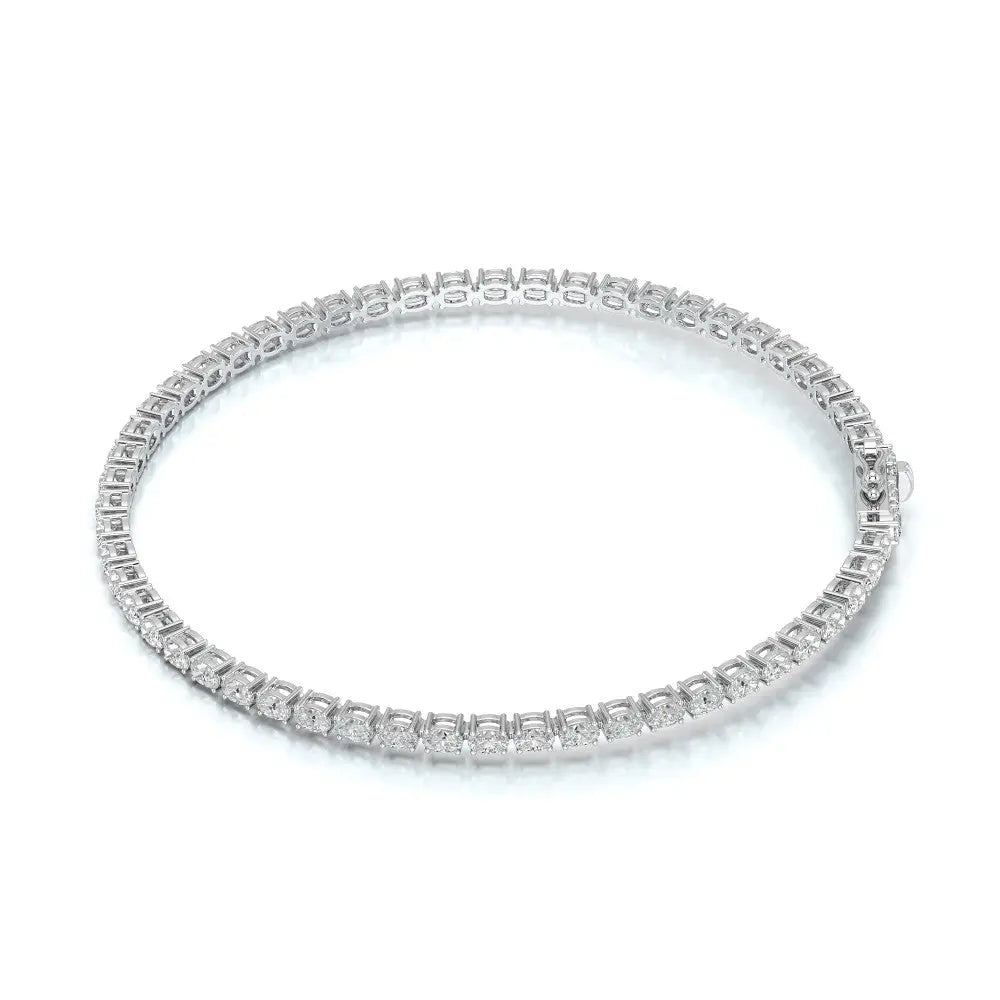 5.16 CT Oval Cut Diamond Tennis Bracelet White Gold