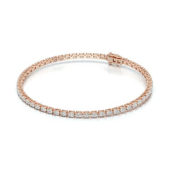 5.16 CT Oval Cut Diamond Tennis Bracelet Rose Gold