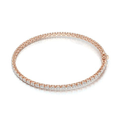 5.16 CT Oval Cut Diamond Tennis Bracelet Rose Gold