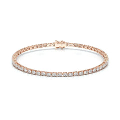 5.16 CT Oval Cut Diamond Tennis Bracelet Rose Gold