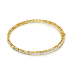 5.16 CT Oval Cut Diamond Tennis Bracelet Yellow Gold