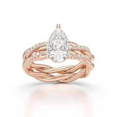 2.2 CT Pear Shape Lab Diamond Ring Jama Jewels