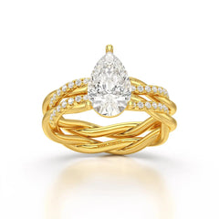 2.2 CT Pear Shape Lab Diamond Ring Jama Jewels