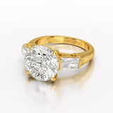 Three Stone Lab Diamond 2.74 CT Wedding Ring - Jama Jewels