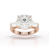 Three Stone Lab Diamond 2.74 CT Wedding Ring - Jama Jewels