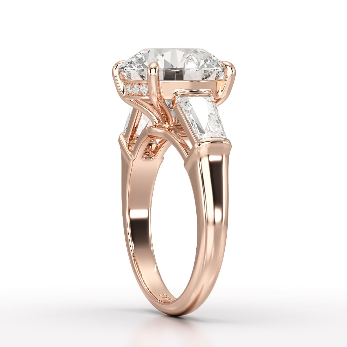 Three Stone Lab Diamond 2.74 CT Wedding Ring - Jama Jewels