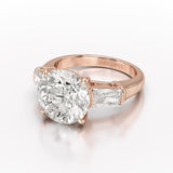 Three Stone Lab Diamond 2.74 CT Wedding Ring - Jama Jewels