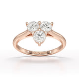 3 Stone Triangle Cut 1.03 CT Lab Diamond Engagement Ring - Jama Jewels