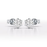 1.68 CT Round Lab Diamond Stud Earrings - Jama Jewels