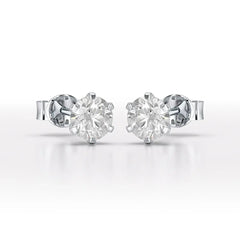 1.68 CT Round Lab Diamond Stud Earrings - Jama Jewels