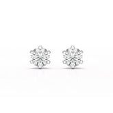 Simple Stud 0.87 CT Round Lab Diamond Earrings - Jama Jewels