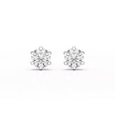 Simple Stud 0.87 CT Round Lab Diamond Earrings - Jama Jewels