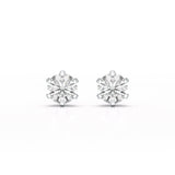 Simple Stud 0.87 CT Round Lab Diamond Earrings - Jama Jewels