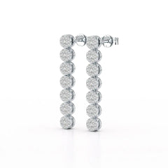 0.95 CT Dangle & Drop Lab Diamond Earrings - Jama Jewels
