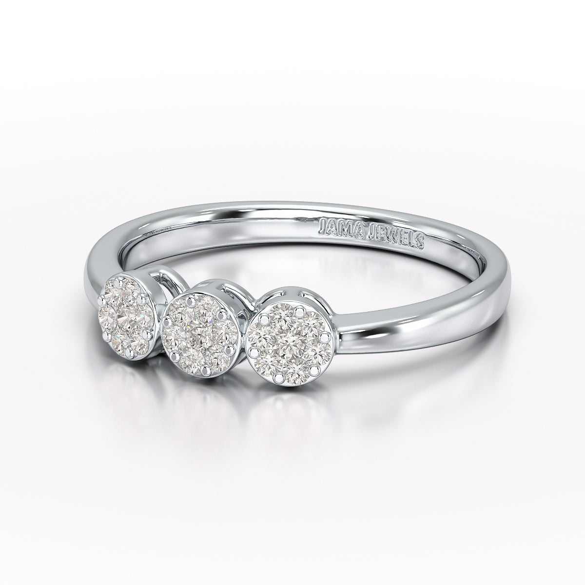 0.21 CT Round Shape Lab Diamonds Engagement Ring - Jama Jewels