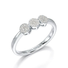 0.21 CT Round Shape Lab Diamonds Engagement Ring - Jama Jewels