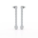 0.89 CT Lab Diamond Dangle Drop Wedding Earrings - Jama Jewels