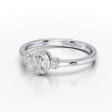 0.13 CT Round White Lab Grown Diamond Ring - Jama Jewels