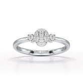 0.13 CT Round White Lab Grown Diamond Ring - Jama Jewels