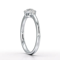 0.13 CT Round White Lab Grown Diamond Ring - Jama Jewels