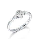 0.13 CT Round White Lab Grown Diamond Ring - Jama Jewels