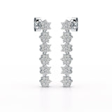 1.35 CT Star Shaped Lab Diamond Dangle Wedding Earrings - Jama Jewels