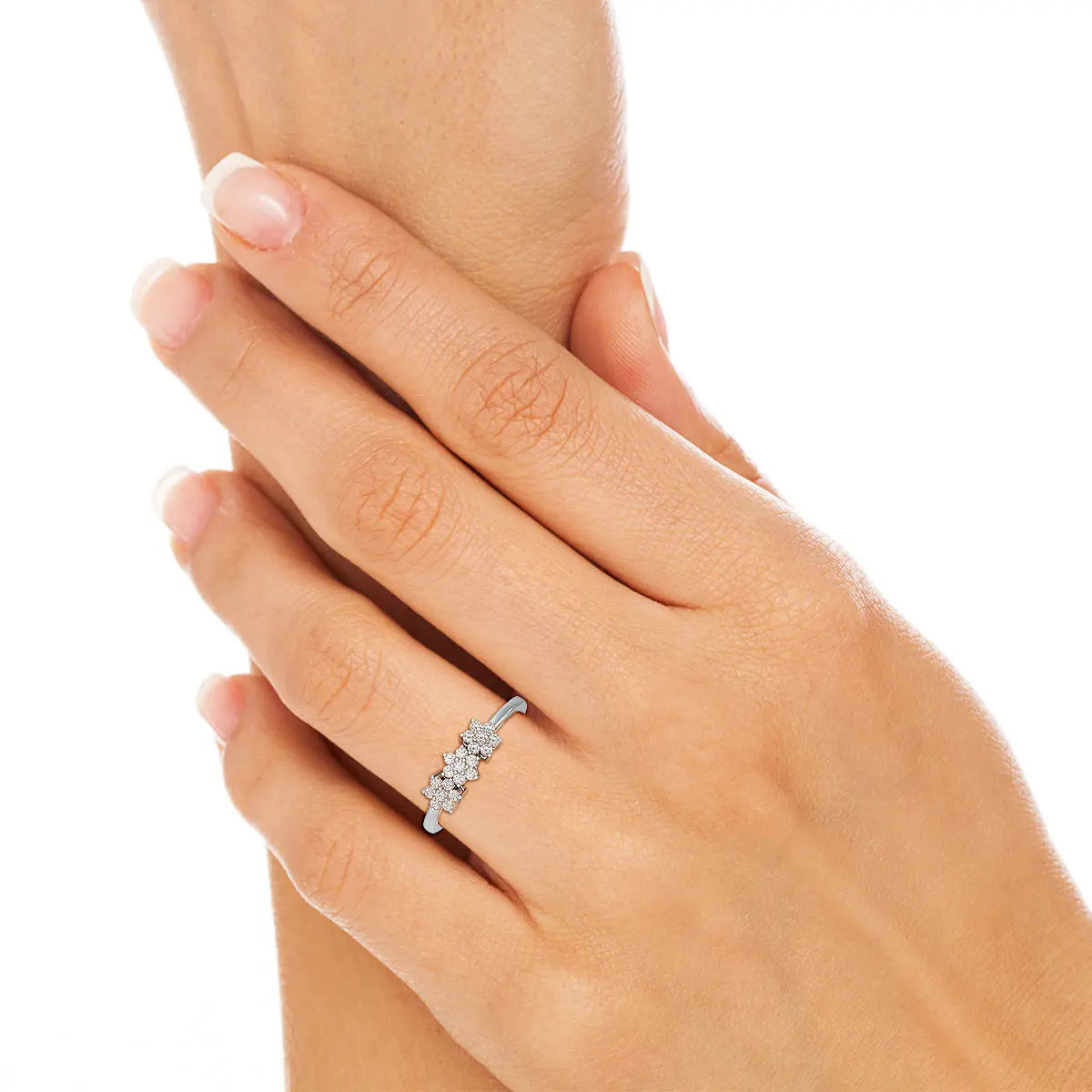 0.33 CT Simple Round Cut Lab Diamond Engagement Ring - Jama Jewels