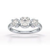 0.85 CT Round Thin Lab Grown Diamond Ring - Jama Jewels