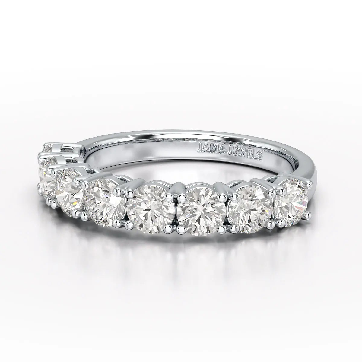 1.84 CT Round Cut Lab Diamonds White Engagement Ring - Jama Jewels