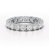 3.69 CT Full Classic Round Cut Lab Diamonds Engagement Ring - Jama Jewels