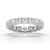 3.69 CT Full Classic Round Cut Lab Diamonds Engagement Ring - Jama Jewels