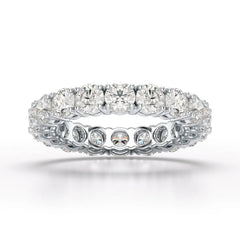 3.69 CT Full Classic Round Cut Lab Diamonds Engagement Ring - Jama Jewels