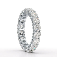 3.69 CT Full Classic Round Cut Lab Diamonds Engagement Ring - Jama Jewels