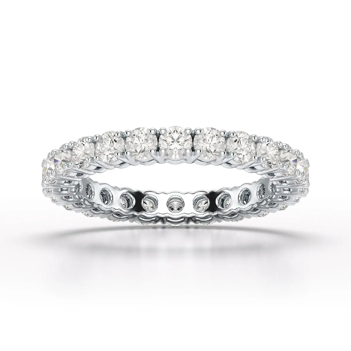 1.75 CT Full Classic Round Lab Diamonds Engagement Ring - Jama Jewels
