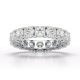 4.06 CT Classic Round Lab Grown Diamonds Engagement Ring - Jama Jewels