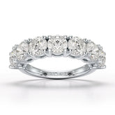 3.6 CT Half Classic Round Lab Diamonds Engagement Ring - Jama Jewels