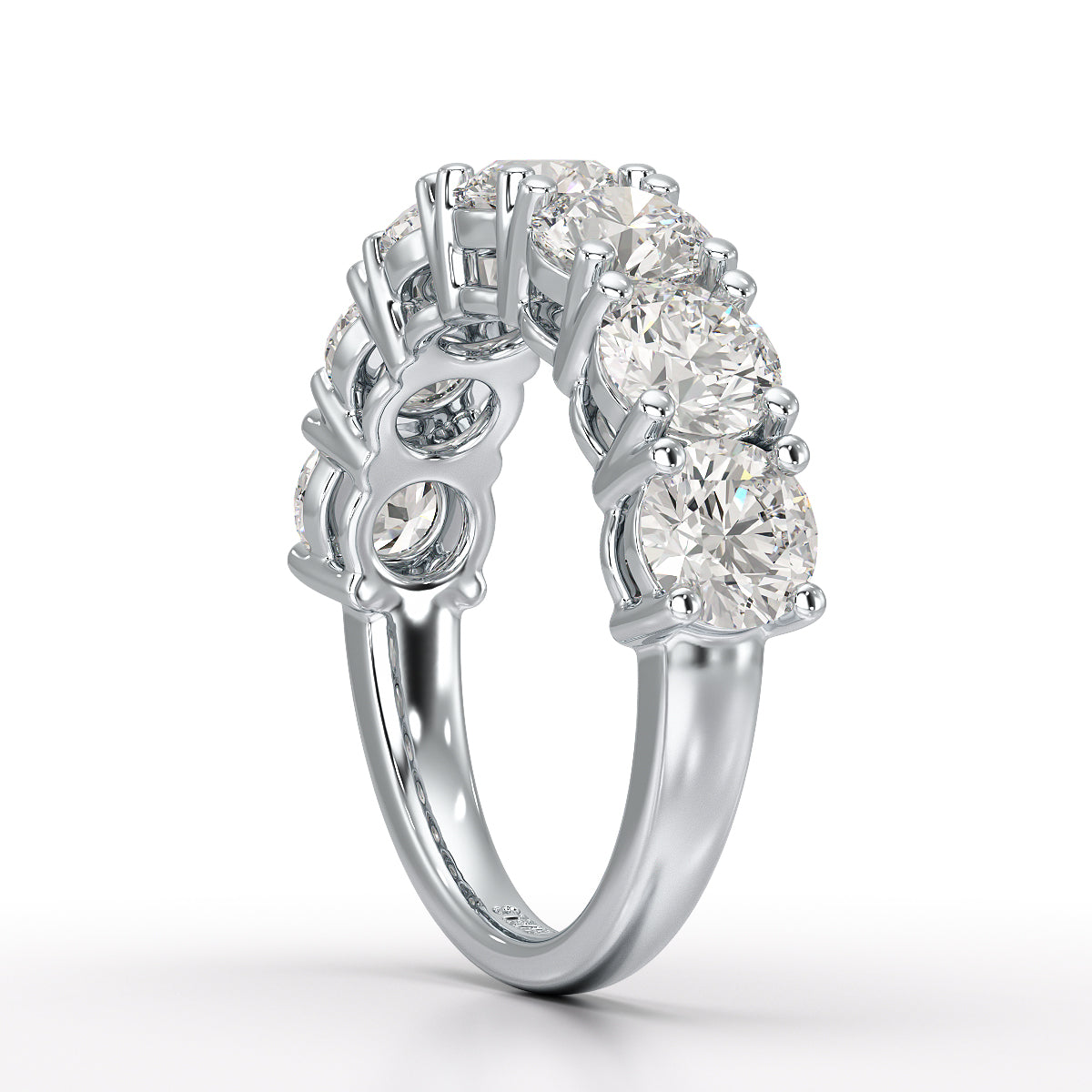 3.6 CT Half Classic Round Lab Diamonds Engagement Ring - Jama Jewels