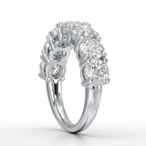 3.6 CT Half Classic Round Lab Diamonds Engagement Ring - Jama Jewels