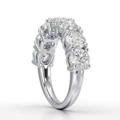 3.6 CT Half Classic Round Lab Diamonds Engagement Ring - Jama Jewels