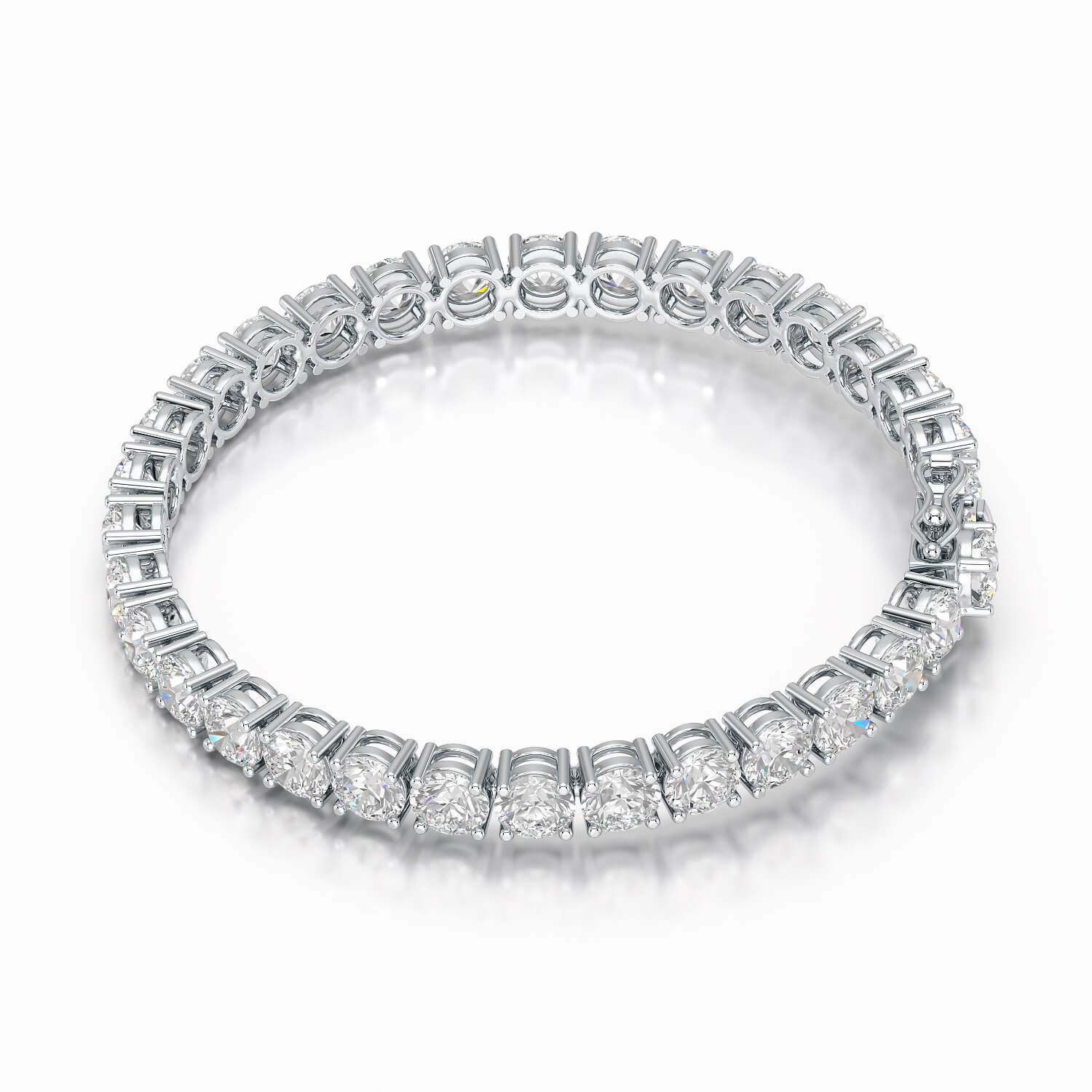 17.35 CT 18KT Gold Diamond Tennis Bracelet