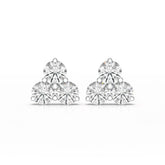 2 CT Three Stone Round Lab Diamond Earring