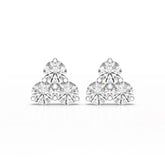2 CT Three Stone Round Lab Diamond Earring