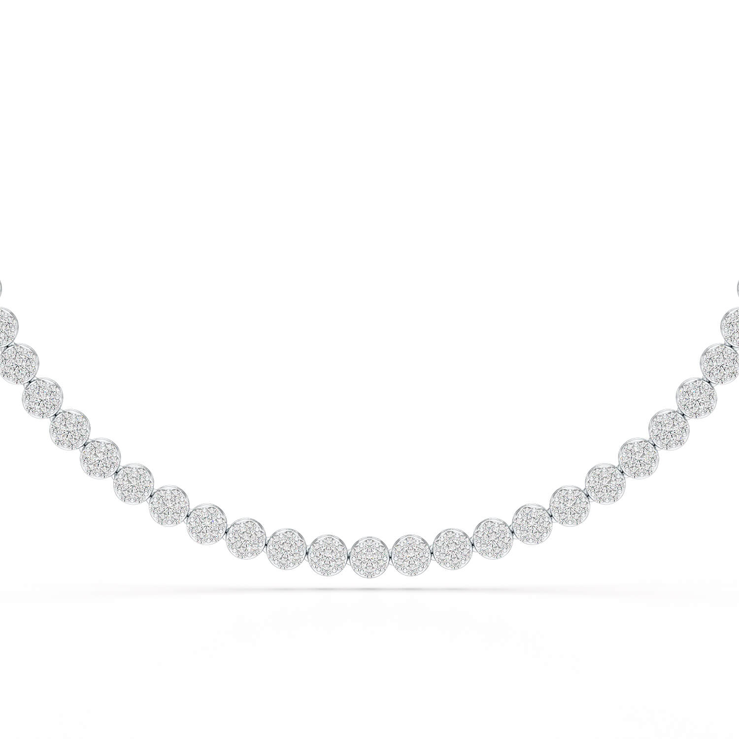6.77 Carat Lab Diamond Riviere Necklace