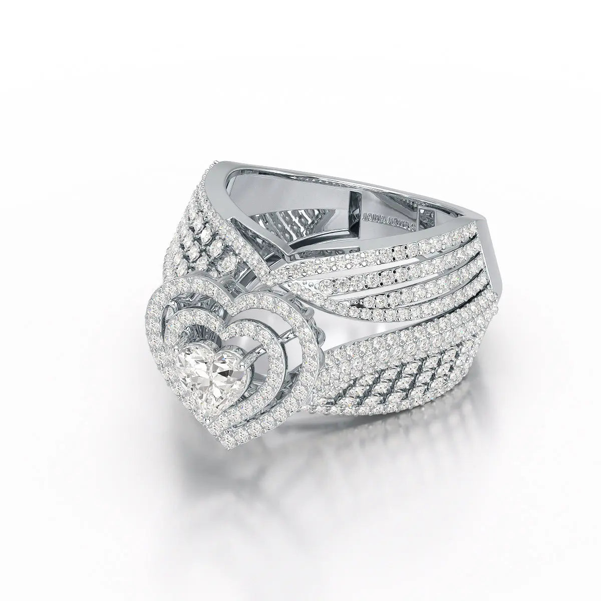 2.28 CT Heart Shaped Lab Diamond Ring